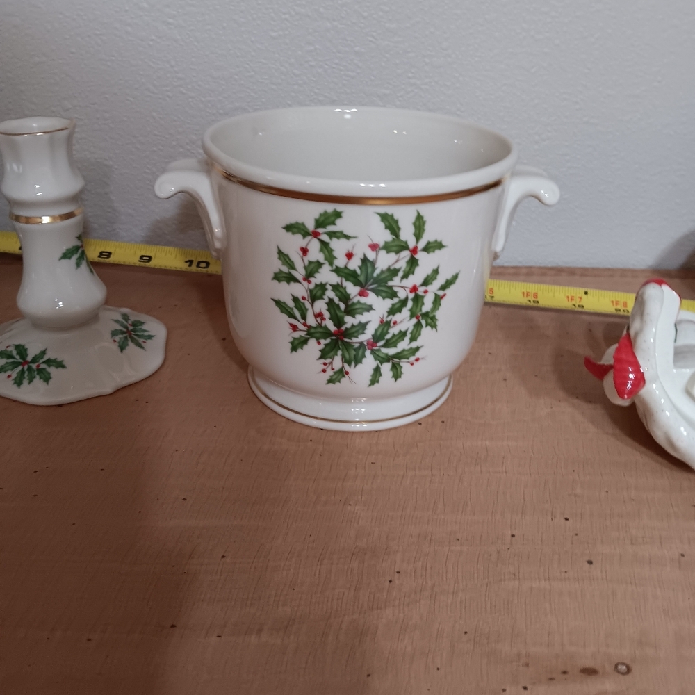 Vintage lenox Christmas tree ice container